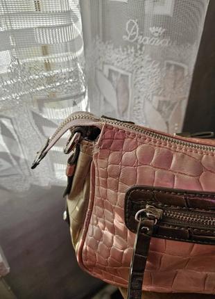 Guess сумка винтаж y2k satine boudoir pink and brown10 фото