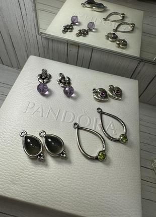 Pandora оригинал подвески на серьги на шарики пусеты