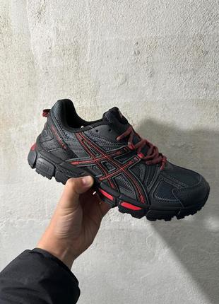 Asics gel kahana 8 black red, кросівки чоловічі чорні асікс, кроссовки асикс мужские демисезонные, кросівки чоловічі весна-осінь