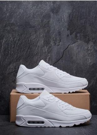 Мужские белые кроссовки весна/лето/осень обуви мужское демисезонное в стиле айр макс