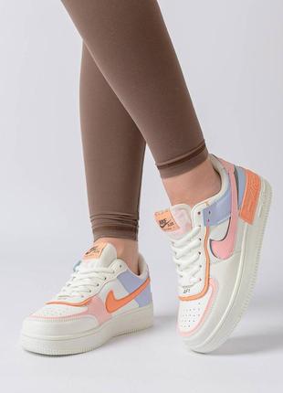 Женские разноцветные кроссовки на весну в стиле nike air force 1 shadow  🆕 найк форс3 фото