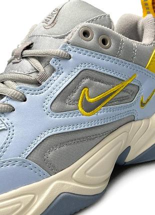 Женские голубые кожаные кроссовки в стиле nike m2k tekno 🆕 найк м2к текно9 фото