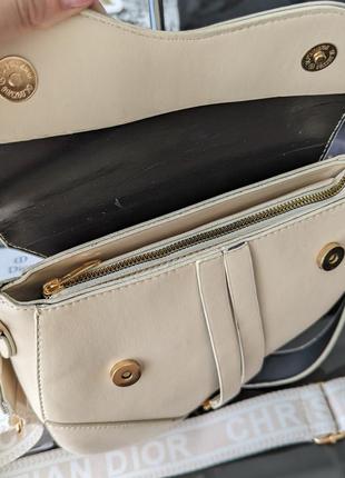 Жіноча сумка клатч крос-боді багет сідло через плече8 фото