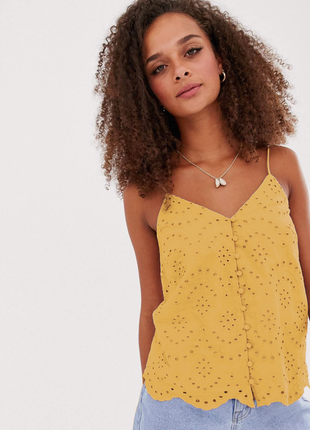 Роскошный летний топ из прошвы new look, xs