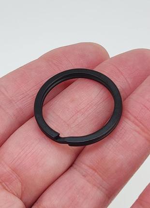 Кільце (діаметр 28 мм.) чорне заводне для брелка/ключів арт. 044122 фото