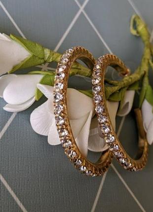 Оригінальні сережки кільця, сережки кільця krystal london swarovski asos1 фото