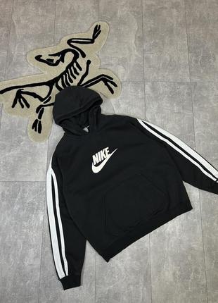 Мужское худи nike swoosh винтажная vintage swoosh с лампасами кофта толстовка