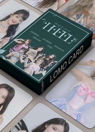 Ломо карты lomo cards айдиль (g)i-dle i feel (чорні) 55 карток