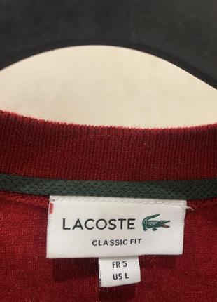 Свитер джемпер lacoste красный свитшот шерстяной5 фото