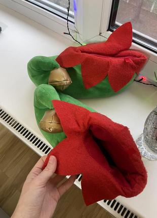 Тапочки обуви рождественское новогоднее эльфа костюм эльфа Эльфет3 фото