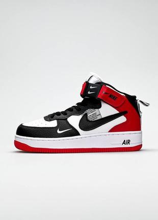 Женские высокие  кожаные кроссовки на весну в стиле nike air force mid 🆕 найк форс