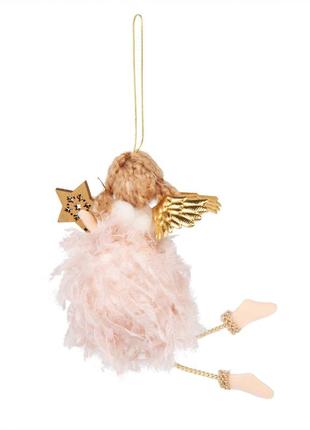 Декоративна підвіска "ангелок", рожевий 17 см2 фото