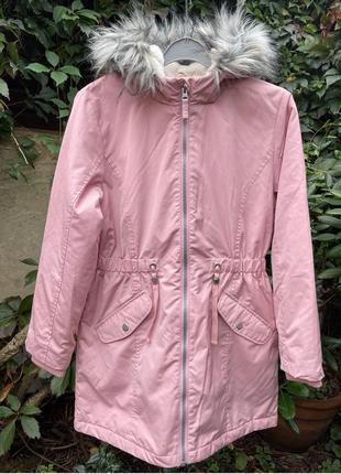 Классная куртка-парка нежно розового цвета next