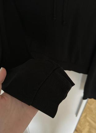 Базовое черное худи h&amp;m с капюшоном, без утепления4 фото