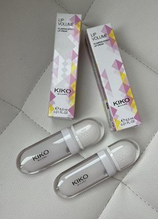 Блиск для губ kiko milano lip volume 02 plumping effect lip cream1 фото