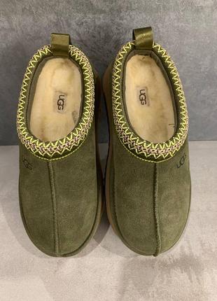 Угги уги угі уггі ugg tazz slipper platform «burnt olive»4 фото