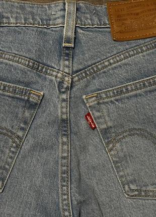 Голубые джинсы premium levis ribcage straight размер 23 самый маленький7 фото