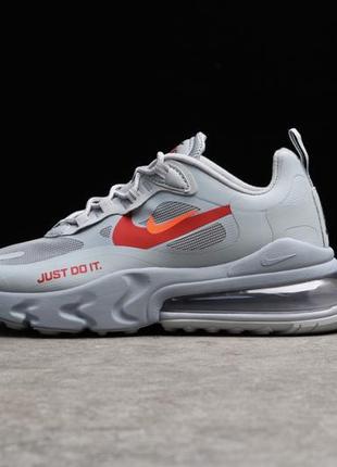 Кроссовки мужские nike air max 270 react just do it, серые (найк аир макс, найки кросівки)2 фото