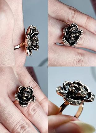 Кольца с камнями кольцо расчка роза цветочек2 фото