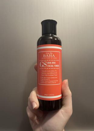 Тонер для лица с кислотами cos de baha aha/bha gs toner (gs) 200 мл