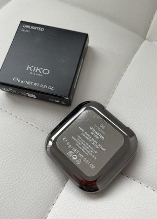 Румяна kiko milano unlimited blush 06 brick3 фото