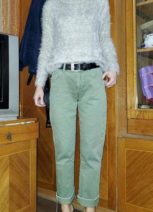 Джинсы ровного кроя не обработанный низ  край zara