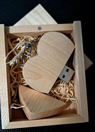 Флешка деревянная на 64гб