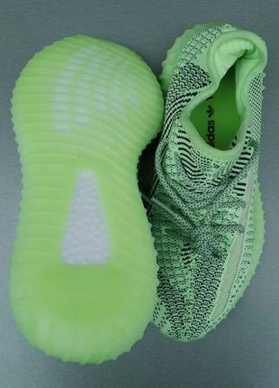 Adidas yeezy boost 350 reflective кросівки жіночі салатові8 фото