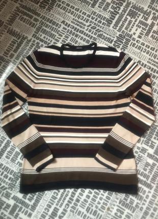 Gerry weber джемпер  в полоску свитер вискоза германия  р. 42/xl.2xl