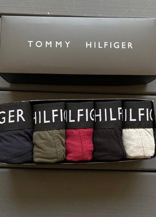 Чоловічі боксери подарунковий набір трусів 4 шт. tommy hilfiger з3065 у коробці модал th4 фото