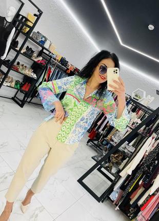 Бомбезная сатиновая блуза zara размер хс цена 299 грн7 фото