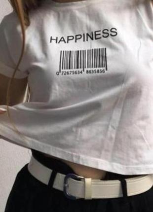 Укорочена футболка happiness ,