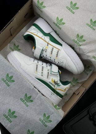 Код в2011 🔶женские кроссовки adidas originals forum 84 low new white green yellow6 фото