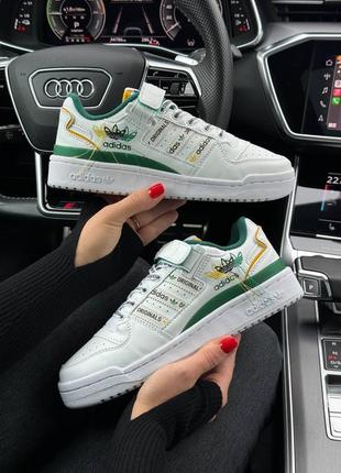 Код в2011 🔶женские кроссовки adidas originals forum 84 low new white green yellow1 фото