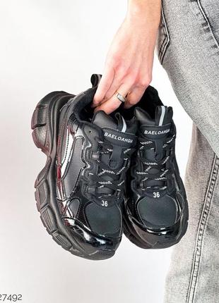 Распродажа черные демисезонные утепленные кроссовки внутри флис4 фото