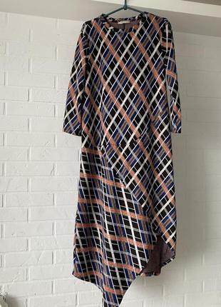 Zara миди асимметричное платье тепла6 фото