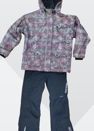 140 - утеплённый лыжный костюм зимний комплект штаны icepeak + куртка