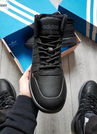Чоловічі кросівки чорні adidas ultra boost термо.2 фото