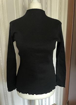 Гольф черный в рубчик