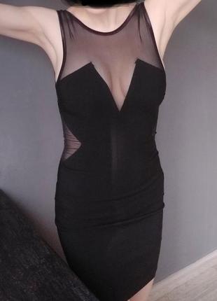 Черное и прозрачное платье