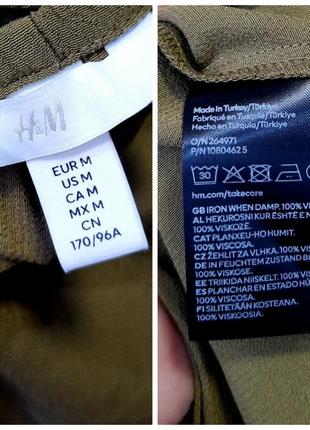 H&amp;m оливкове плаття з відкритою спиною 100% віскоза10 фото