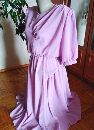 Дороге і ошатне шифонова сукня, пошита в люкс ательє, голландія, розмір-l2 фото