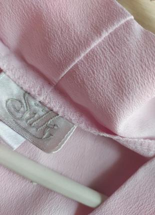 Женский розовый халат на запах silk5 фото