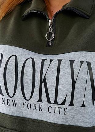 Теплий спортивний костюм brooklyn батал3 фото