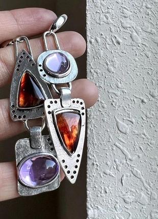 Роскошные ассииетричные серьги