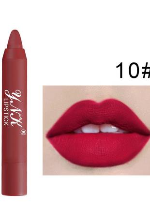 Акция!!! матовая водостойкая помада – карандаш для губ waterproof matte misty lipstick lasting crayon тон 10