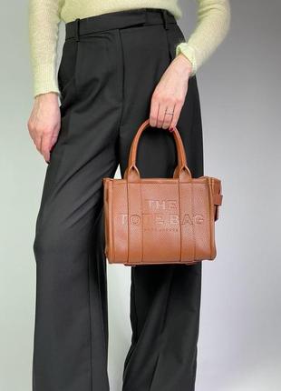 Женская сумка marc jacobs the tote bag mini brown8 фото