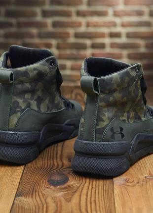 Зимові черевики under armour хакі, мужские зимние ботинки /кроссовки на меху7 фото