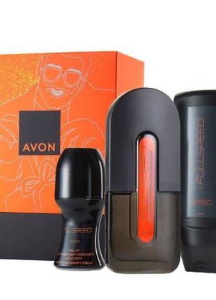 Парфумно-косметичний набір для чоловіків avon full speed в подарунковій упаковці3 фото