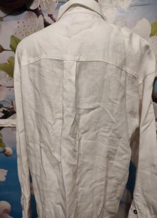 Льняная рубашка  дриндль баварская 100% лен xxl-xxxl8 фото